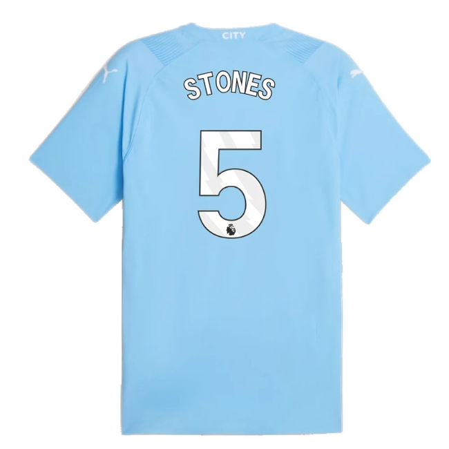 2023-2024 Man City Authentic Home Shirt (STONES 5)