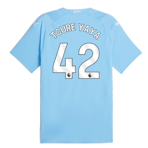 2023-2024 Man City Authentic Home Shirt (TOURE YAYA 42)