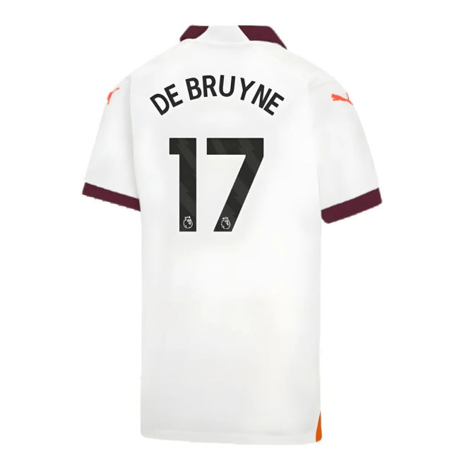 2023-2024 Man City Away Shirt (Kids) (DE BRUYNE 17)