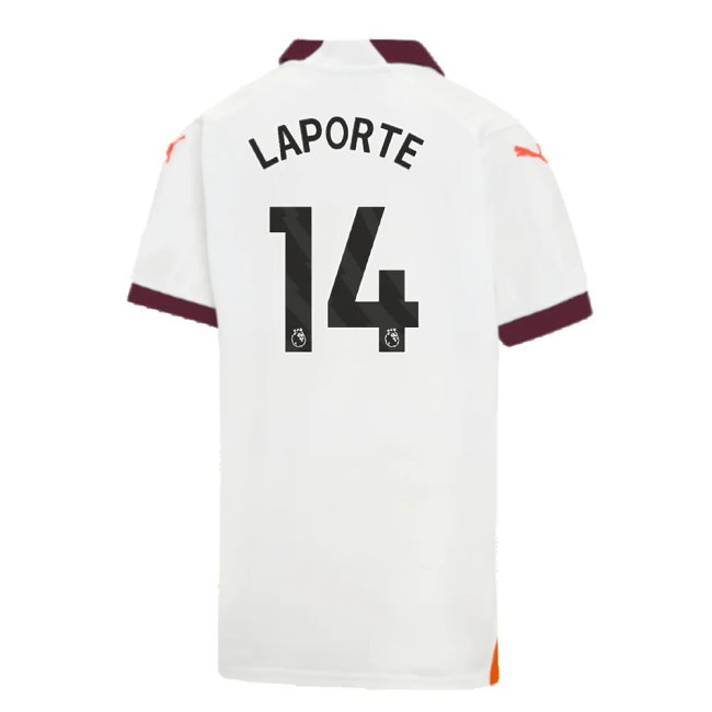 2023-2024 Man City Away Shirt (Kids) (LAPORTE 14)