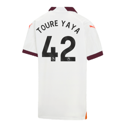 2023-2024 Man City Away Shirt (Kids) (TOURE YAYA 42)