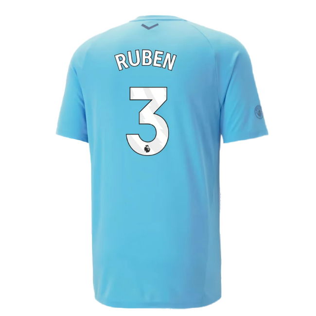 2023-2024 Man City Casuals Tee (Blue Wash) - Kids (RUBEN 3)