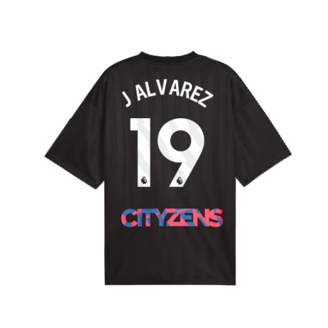 2023-2024 Man City FtblNrgy Jersey (Black) (J ALVAREZ 19)