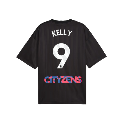 2023-2024 Man City FtblNrgy Jersey (Black) (Kelly 9)