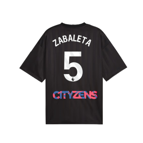 2023-2024 Man City FtblNrgy Jersey (Black) (ZABALETA 5)