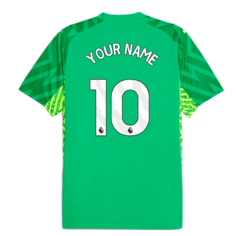 2023-2024 Man City Goalkeeper Shirt (Green) - Kids (Your Name)