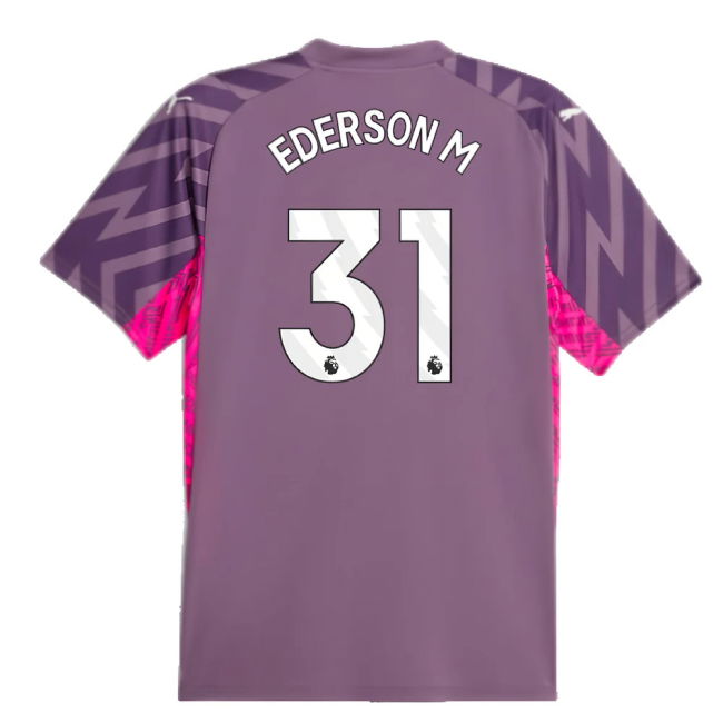 2023-2024 Man City Goalkeeper Shirt (Purple Charcoal) (Ederson M 31)