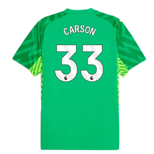 2023-2024 Man City Home Goalkeeper Shirt (Green) (Carson 33)