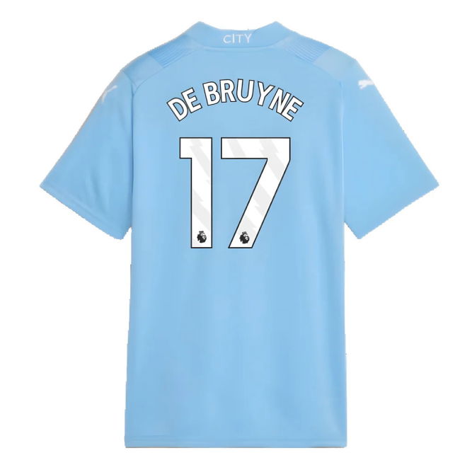 2023-2024 Man City Home Shirt (Kids) (DE BRUYNE 17)