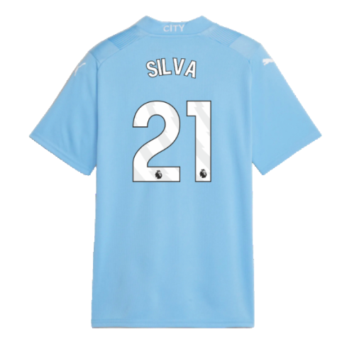 2023-2024 Man City Home Shirt (Kids) (SILVA 21)