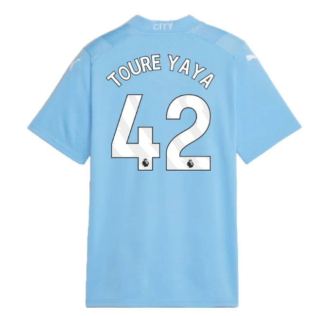 2023-2024 Man City Home Shirt (Kids) (TOURE YAYA 42)