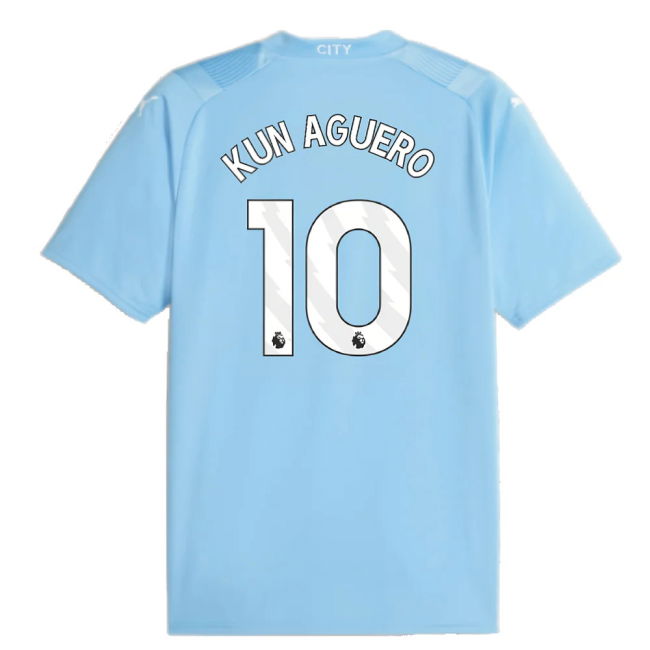 2023-2024 Man City Home Shirt (KUN AGUERO 10)