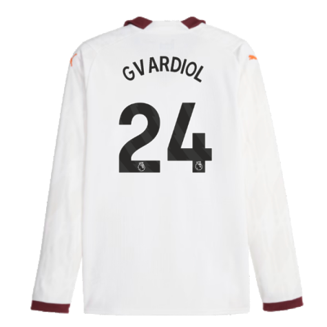 2023-2024 Man City Long Sleeve Away Shirt (Gvardiol 24)