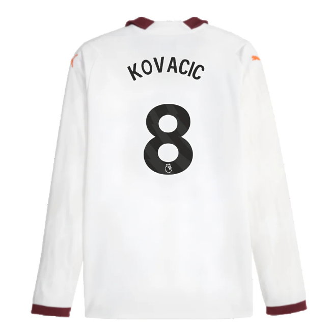 2023-2024 Man City Long Sleeve Away Shirt (Kovacic 8)