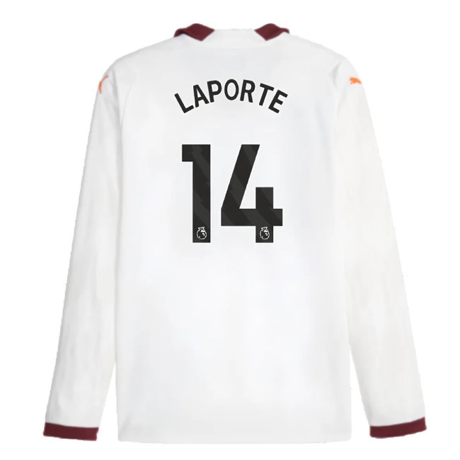 2023-2024 Man City Long Sleeve Away Shirt (LAPORTE 14)
