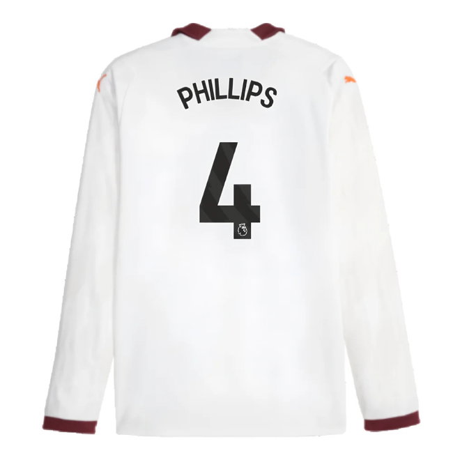 2023-2024 Man City Long Sleeve Away Shirt (PHILLIPS 4)