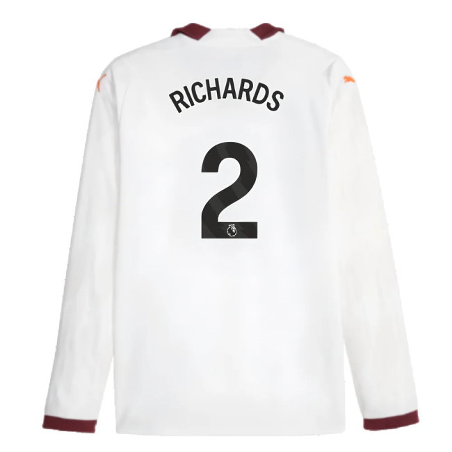2023-2024 Man City Long Sleeve Away Shirt (RICHARDS 2)