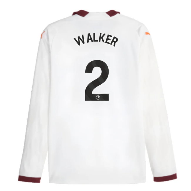 2023-2024 Man City Long Sleeve Away Shirt (WALKER 2)