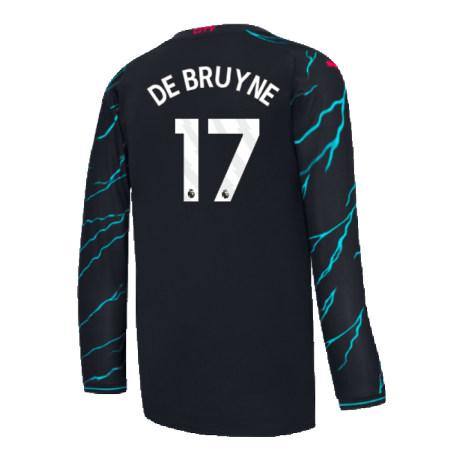 2023-2024 Man City Long Sleeve Third Shirt (DE BRUYNE 17)