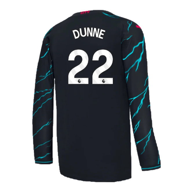 2023-2024 Man City Long Sleeve Third Shirt (DUNNE 22)