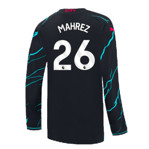 2023-2024 Man City Long Sleeve Third Shirt (Kids) (MAHREZ 26)