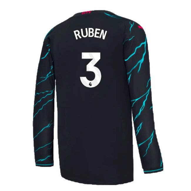 2023-2024 Man City Long Sleeve Third Shirt (RUBEN 3)