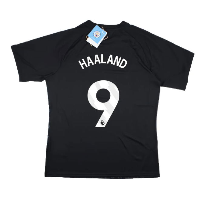 2023-2024 Man City Pre-Match Jersey (Dark Navy) (HAALAND 9)
