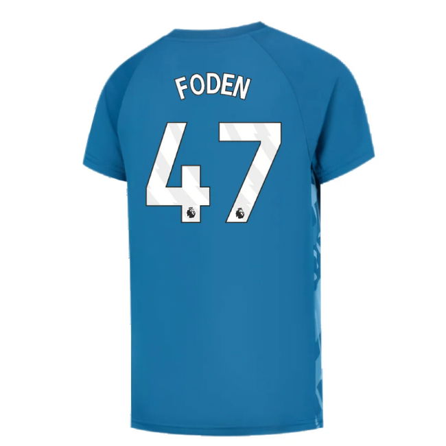 2023-2024 Man City Pre-Match Jersey (Lake Blue) (FODEN 47)