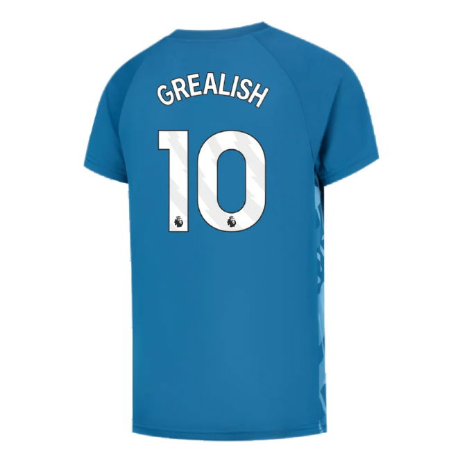 2023-2024 Man City Pre-Match Jersey (Lake Blue) (GREALISH 10)