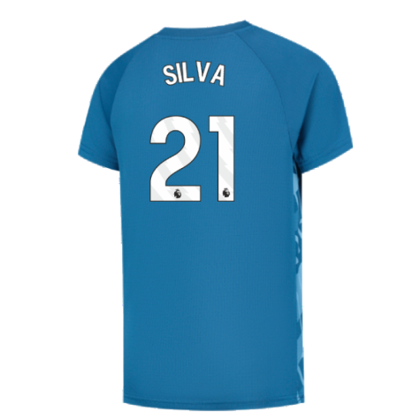 2023-2024 Man City Pre-Match Jersey (Lake Blue) - Kids (SILVA 21)