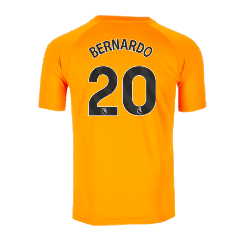 2023-2024 Man City Pre-Match Jersey (Orange) (BERNARDO 20)
