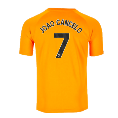 2023-2024 Man City Pre-Match Jersey (Orange) (JOAO CANCELO 7)