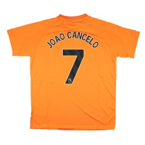 2023-2024 Man City Pre-Match Jersey (Orange) - Kids (JOAO CANCELO 7)