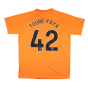 2023-2024 Man City Pre-Match Jersey (Orange) - Kids (TOURE YAYA 42)