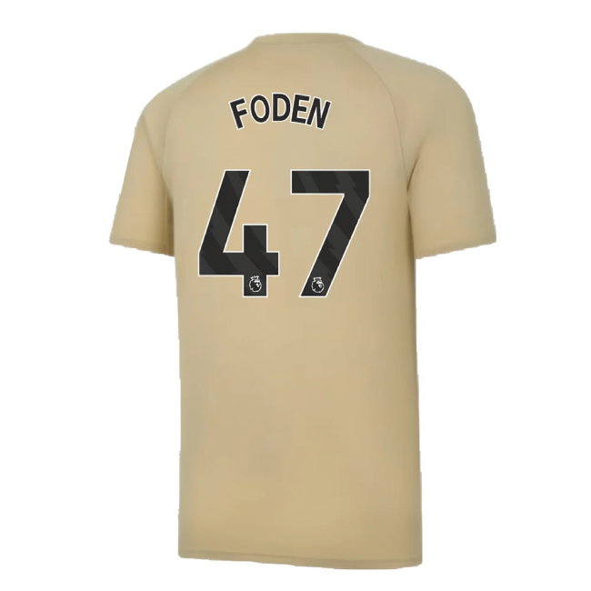2023-2024 Man City Prematch SS Jersey (Granola) (FODEN 47)