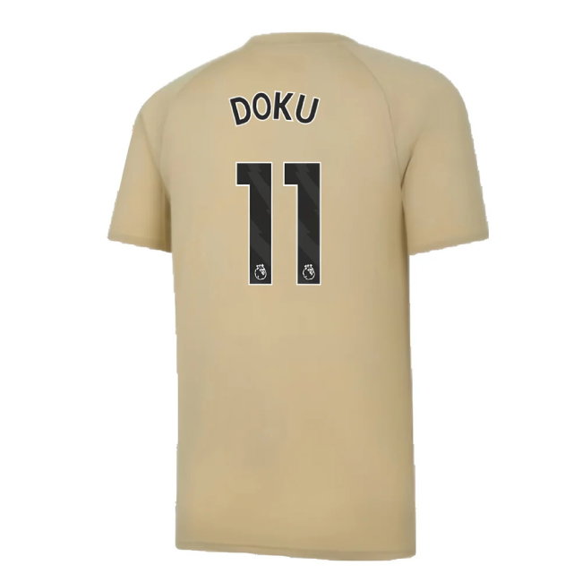 2023-2024 Man City Prematch SS Jersey (Granola) - Kids (Doku 11)