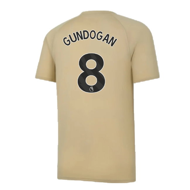 2023-2024 Man City Prematch SS Jersey (Granola) - Kids (GUNDOGAN 8)