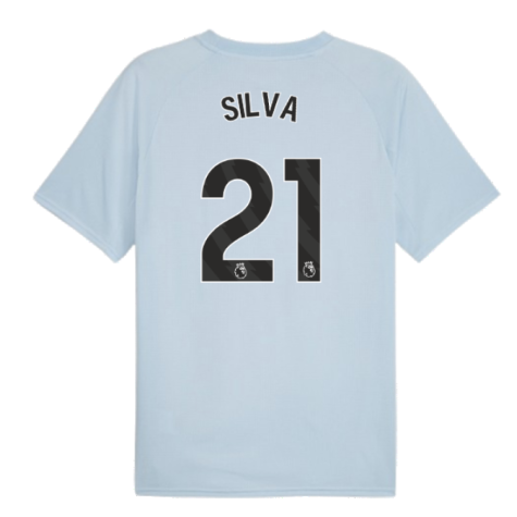 2023-2024 Man City Prematch SS Jersey (Silver Sky) - Kids (SILVA 21)