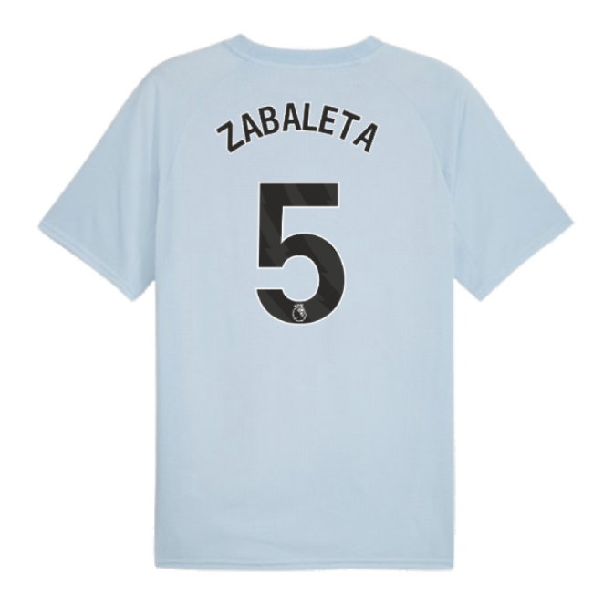 2023-2024 Man City Prematch SS Jersey (Silver Sky) (ZABALETA 5)