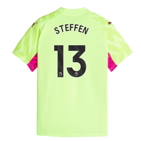 2023-2024 Man City SS Goalkeeper Shirt (Yellow) (Steffen 13)