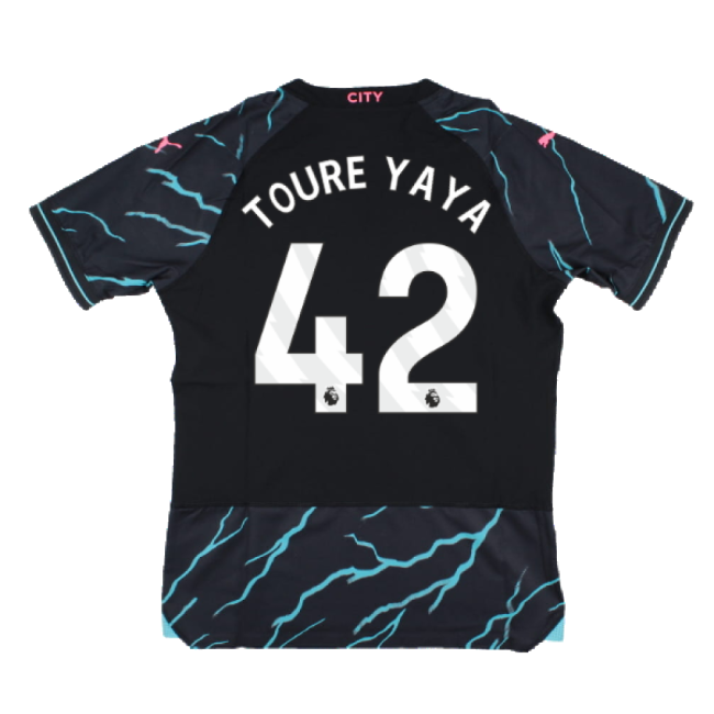 2023-2024 Man City Third Authentic Shirt (TOURE YAYA 42)