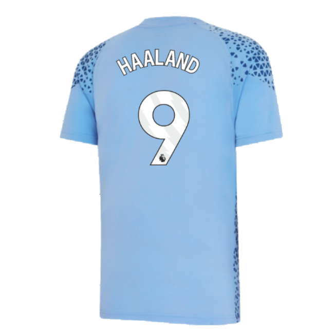2023-2024 Man City Training Jersey (Light Blue) (HAALAND 9)