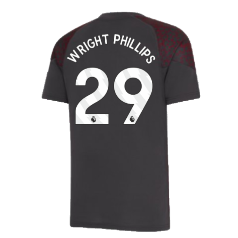 2023-2024 Man City Training Jersey (Strong Grey) (WRIGHT PHILLIPS 29)