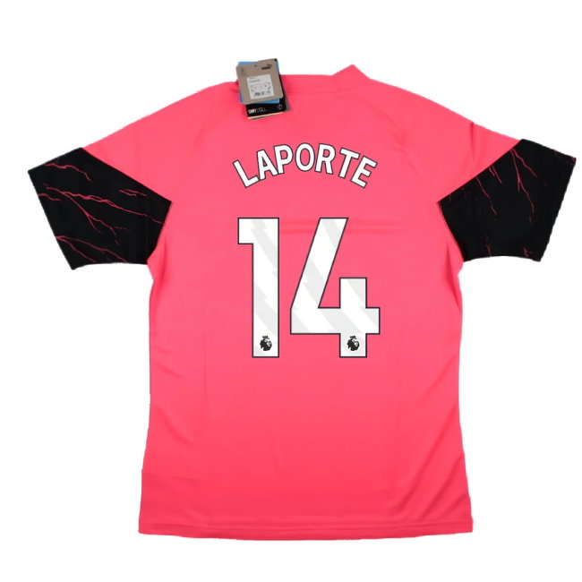 2023-2024 Man City Training Jersey (Sunset Glow) (LAPORTE 14)