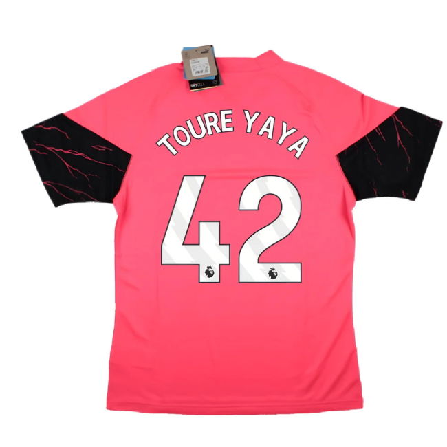 2023-2024 Man City Training Jersey (Sunset Glow) (TOURE YAYA 42)