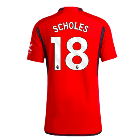 2023-2024 Man Utd Authentic Home Shirt (Scholes 18)
