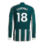 2023-2024 Man Utd Authentic Long Sleeve Away Shirt (Casemiro 18)