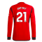2023-2024 Man Utd Authentic Long Sleeve Home Shirt (Antony 21)