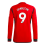 2023-2024 Man Utd Authentic Long Sleeve Home Shirt (Charlton 9)