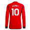 2023-2024 Man Utd Authentic Long Sleeve Home Shirt (Rooney 10)